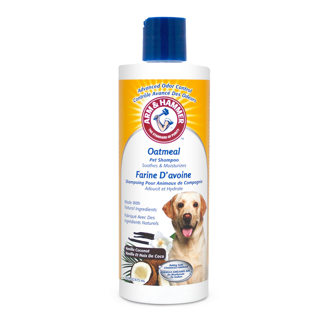 Arm & Hammer for Pets Oatmeal Shampoo for Dogs | Best Dog Shampoo for Dry, Itchy Skin | Soothing Oatmeal Dog Shampoos in Warm and Inviting Vanilla Coconut Scent, 16 oz,White