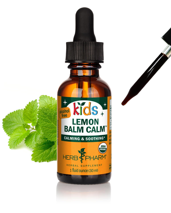 Herb Pharm Kids Certified-Organic Alcohol-Free Lemon Balm Calm Liquid Extract, 1 Ounce (GLKLEMON01)