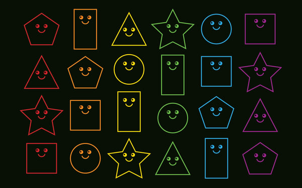 Zety - Nylon School Girl Style Classroom Rugs Elementary - 7.6x12 FT - Playroom and Toddler Rugs- Educational Smiley face Rug for Kids Room, Classroom, Daycare, and Home Learning - Black Pastel Rug