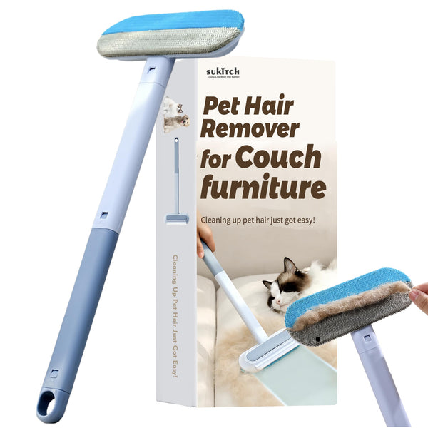 Pet Hair Remover for Couch, Grey, 17.7Inch, Durable, Reusable, Washable Lint Cleaner for Dog and Cat Hair, Gentle on Furniture, Effective on Carpets, Clothing, Bedding