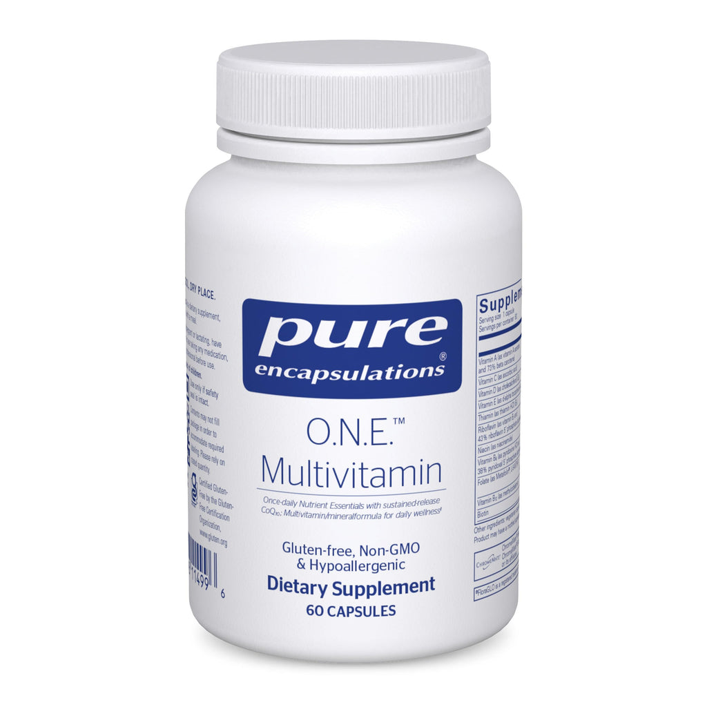 Pure Encapsulations O.N.E. Multivitamin - Once Daily Multivitamin with Antioxidant Complex Metafolin, CoQ10, and Lutein to Support Vision, Cognitive Function, and Cellular Health* - 60 Capsules