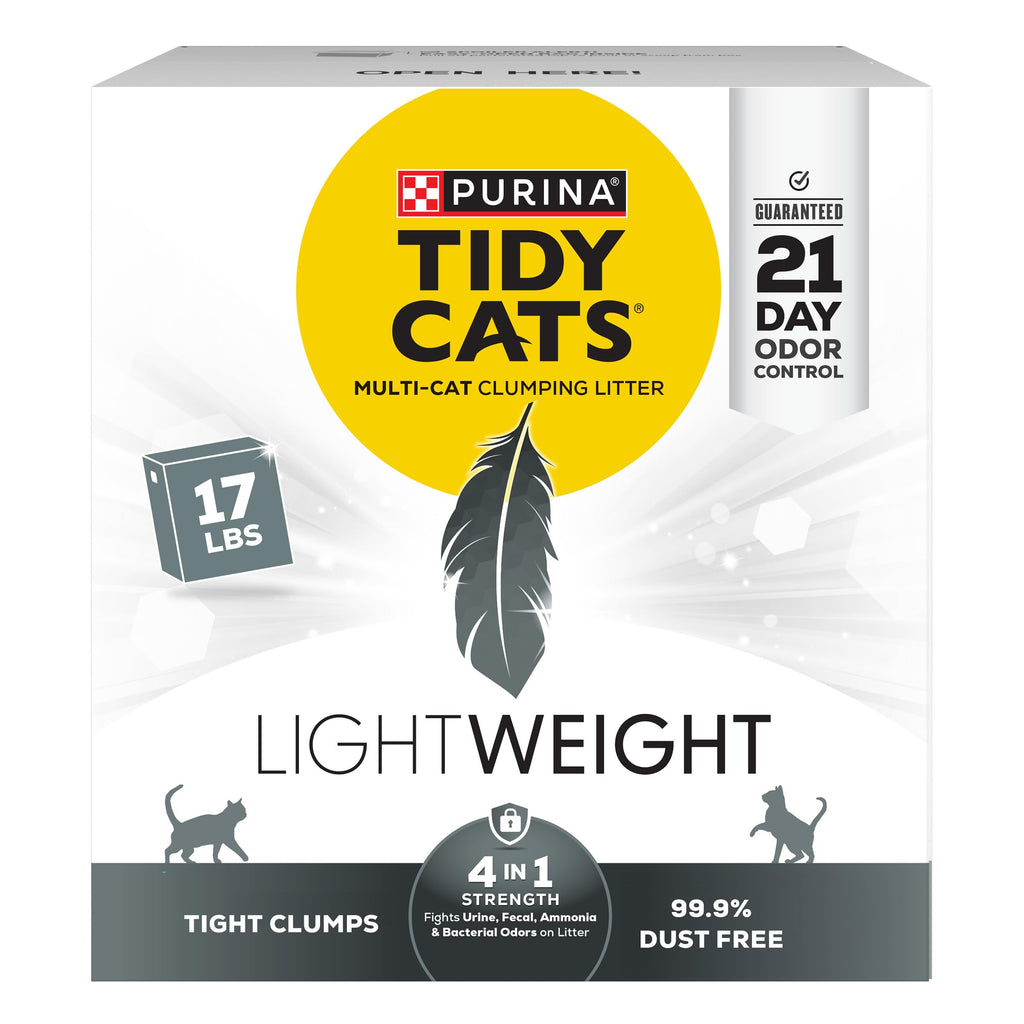 Purina Tidy Cats Multi Cat, Low Dust, Clumping Cat Litter, LightWeight 4-in-1 Strength - 17 lb. Box