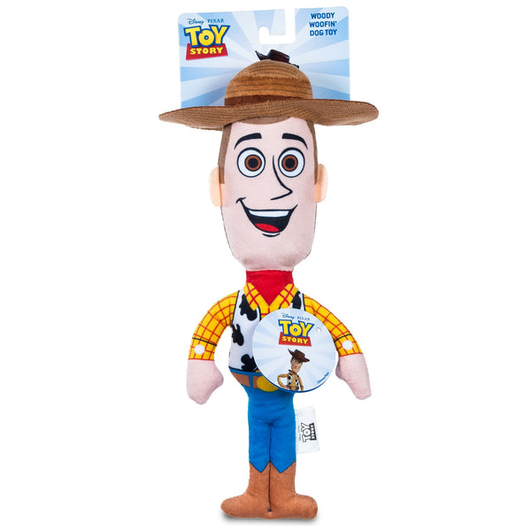Disney for Pets Pixar’s Woody Woofin' Pet Toy | Disney Pixar Dog Toys | Plus Toy for Dogs Inspired by Woody from Pixar’s Toy Story with Squeaker, 9 Inch