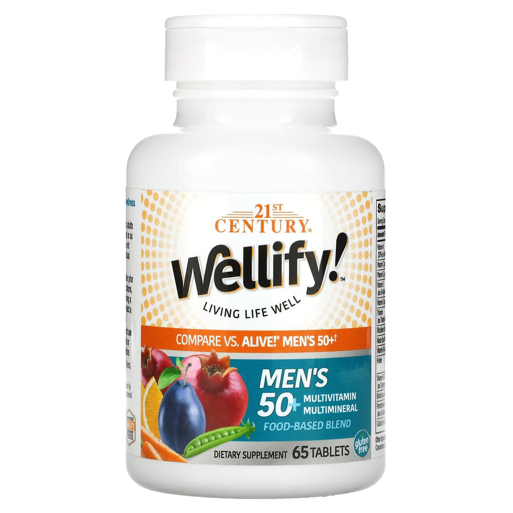 21st Century Wellify Men's 50+ Multivitamins with Minerals, 65Count