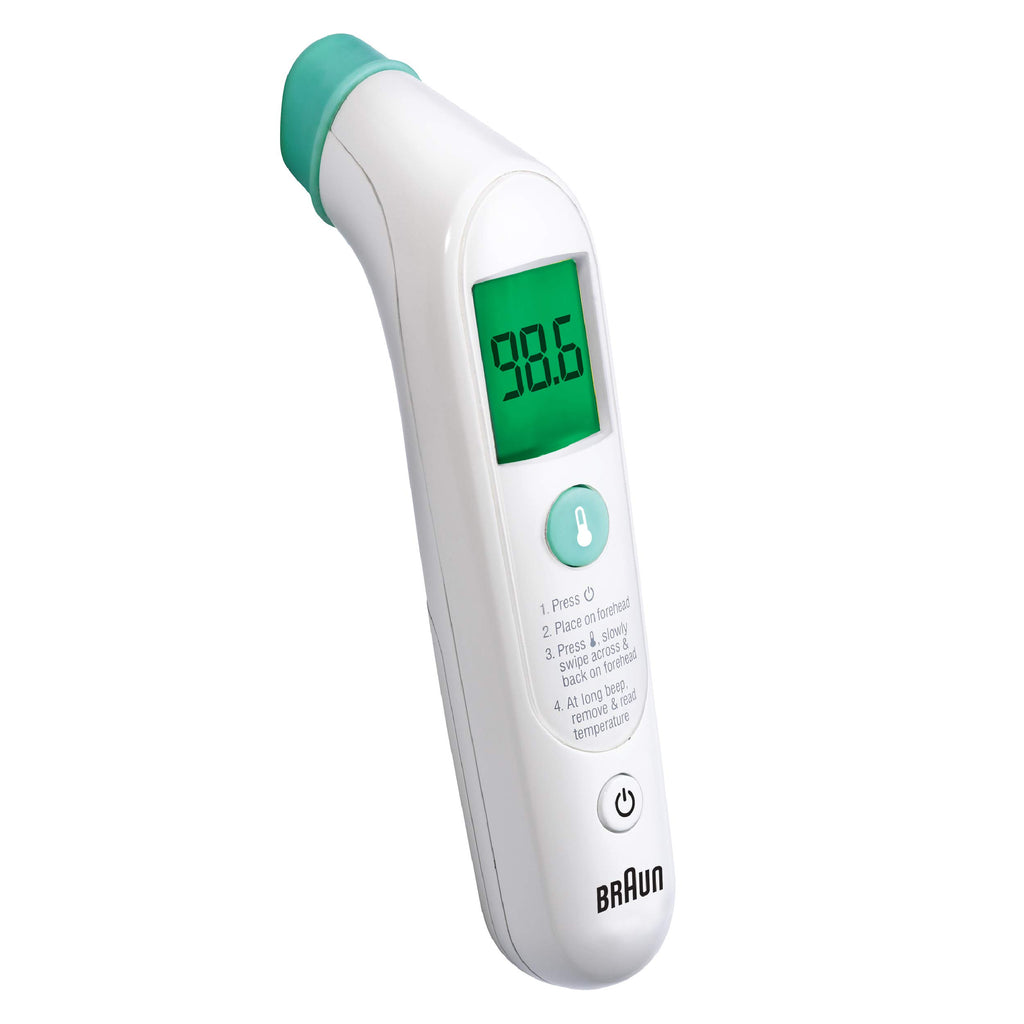 Braun TempleSwipe Digital Thermometer with Color Coded Temperature Guidance - Adults, Babies, Toddlers & Kids