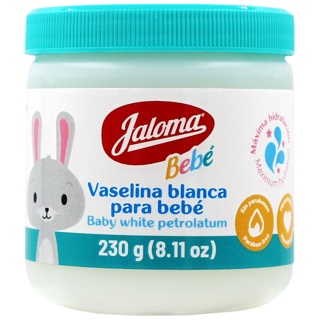 Jaloma Baby White Petrolatum, Prevents Diaper Rash, Softens Baby Skin, 8.11 Oz Jar