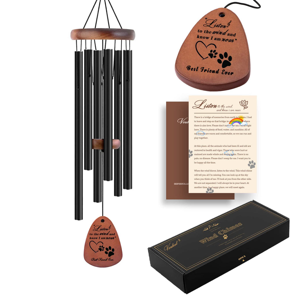 VENBEEL Dog Memorial Gifts, 28" Pet Memorial Wind Chimes, Loss of Dog Sympathy Gift, Pet Loss Passing Away Remembrance Bereavement Gift