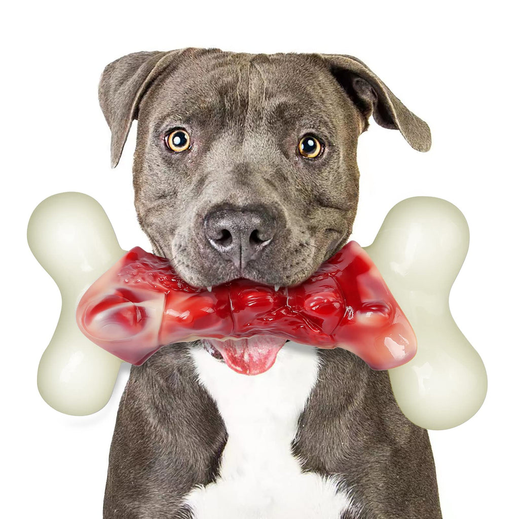 Dog Toys for Aggressive Chewers, Dog Toys to Keep Them Busy, Durable and Strong Dog Bones for Heavy Chewers, Almost Indestructible for Lasts a Long Time