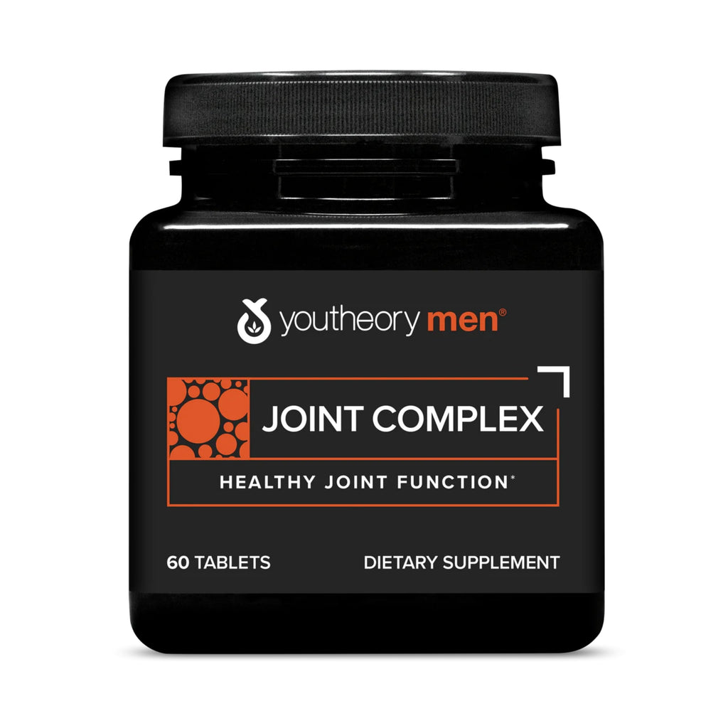 Youtheory Men's Joint Complex - Hydrolyzed Collagen Supplement for Men with Boswellia Extract, Turmeric & Ginger - Joint Support Supplement - Dairy, Soy & Gluten Free - 60 Tablets