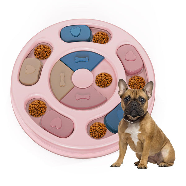 Dog Puzzles Slow Feeder, Interactive Food Puzzle Toys for Dogs,Treat Puzzle Toys for Dogs, Dog Puzzle Treat Dispenser & Slow Feeder Toy for IQ Training & Mental Enrichment, Pink, 1 Pack. Christmas
