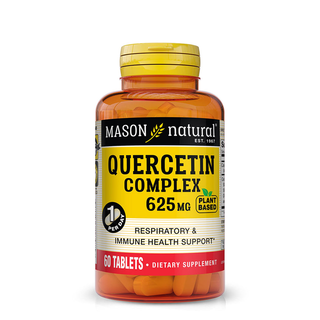 MASON NATURAL Plant Based Quercetin Complex 625 mg - Immunity Booster, Healthy Inflammatory Response, Potent Antioxidant, 60 Tablets
