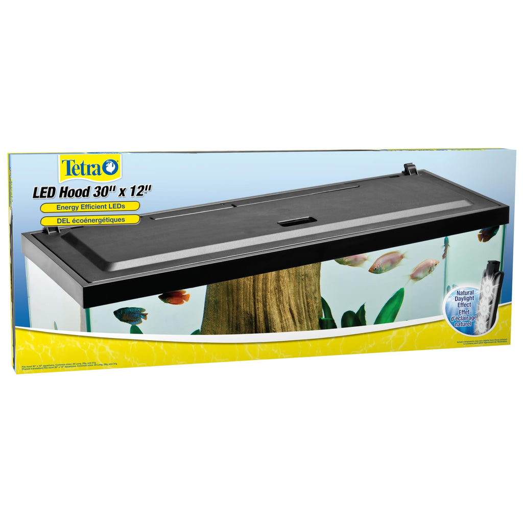 Tetra LED Hood 30 Inches by 12 Inches, Low-Profile Aquarium Hood with Hidden Lighting