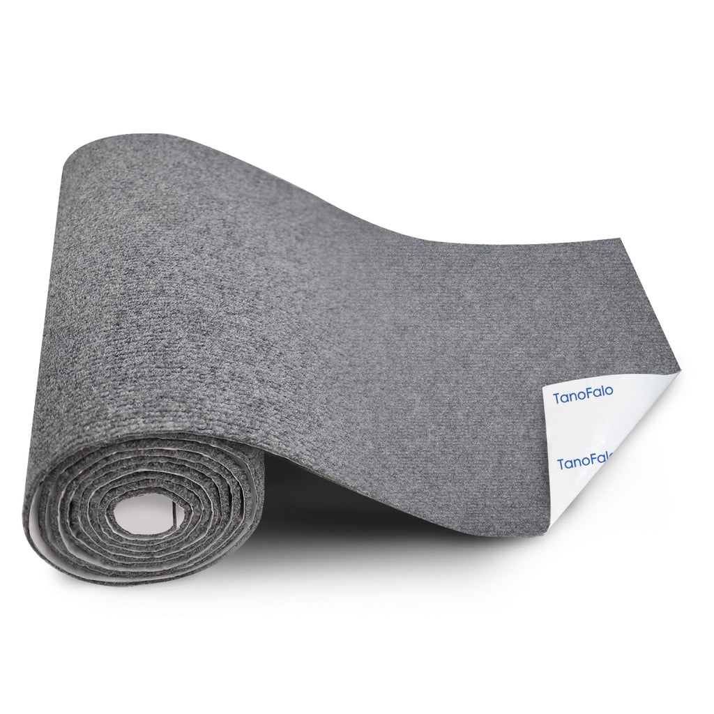 Cat Scratching Mat, 100"x16" Self-Adhesive Carpet Mat Trimmable Replacement for Cat Tree, Cat Wall Shelves, Cat Scratching Post, TanoFalo DIY Couch Furniture Protector (Dark Gray)