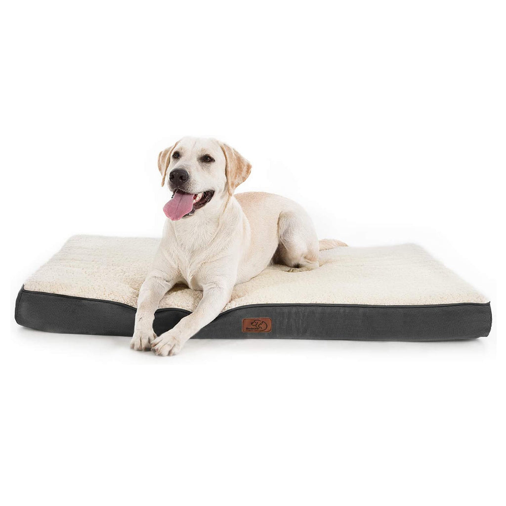 Bedsure Dog Bed Large Sized Dog - Orthopedic Waterproof Pet Beds with Removable Washable Cover, Egg Crate Foam Puppy Mat, Suitable for Pet Up to 65 lbs