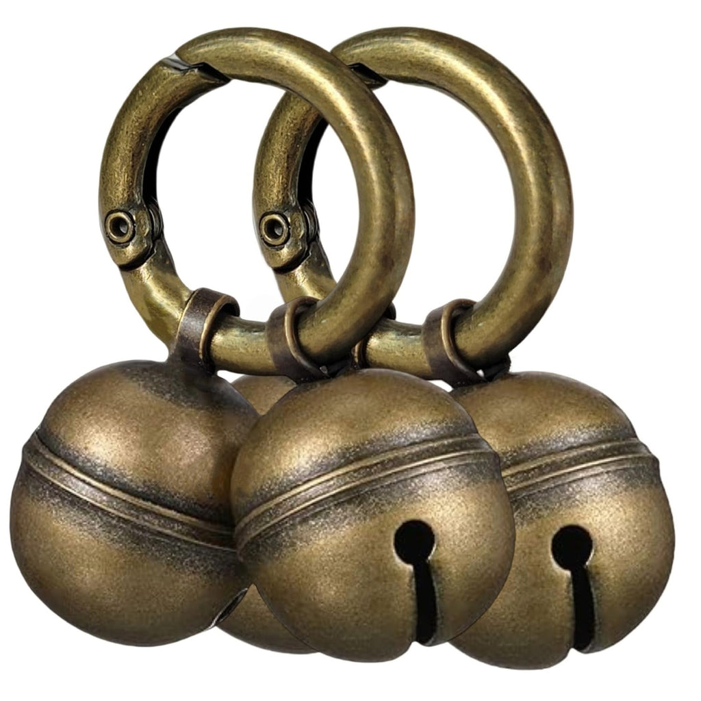 Chyobo Dog Bells for Pet Tracking, 4 Extra Loud Dog and Cat Bells for Collar,Copper Bells with Quick Clips