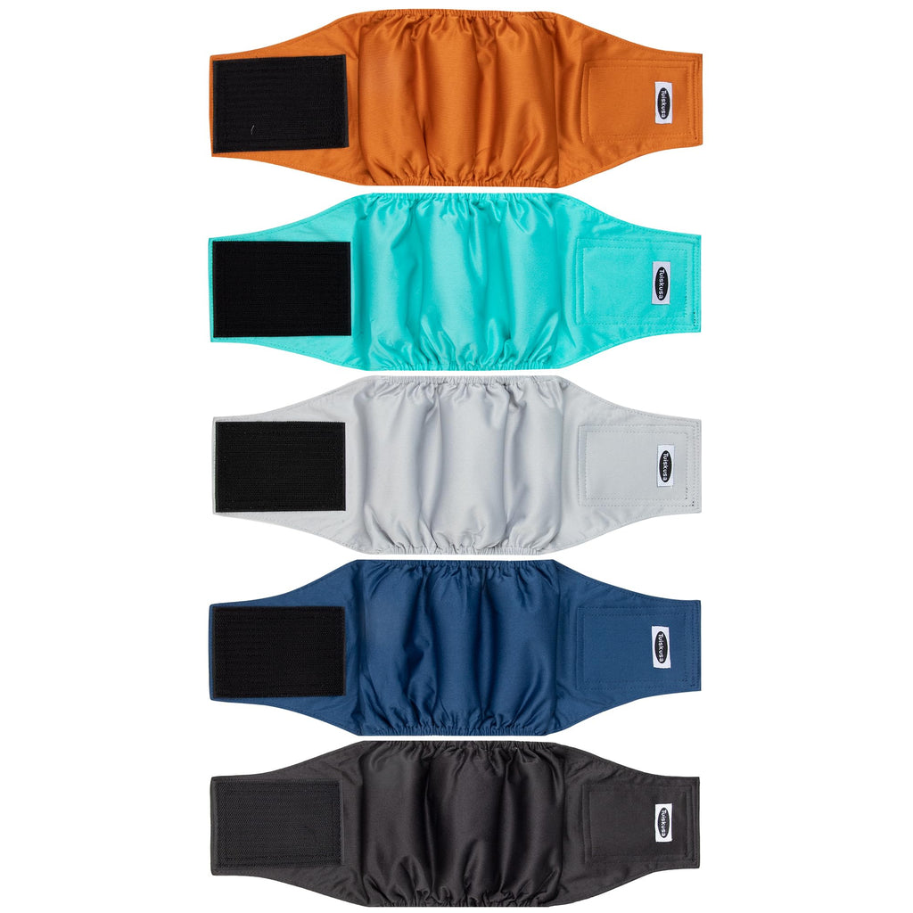 Tuiskusa Male Dog Diapers, High Absorbing Dog Belly Bands for Male Dogs, Washable Reusable Dog Male Wraps(5 Pack)