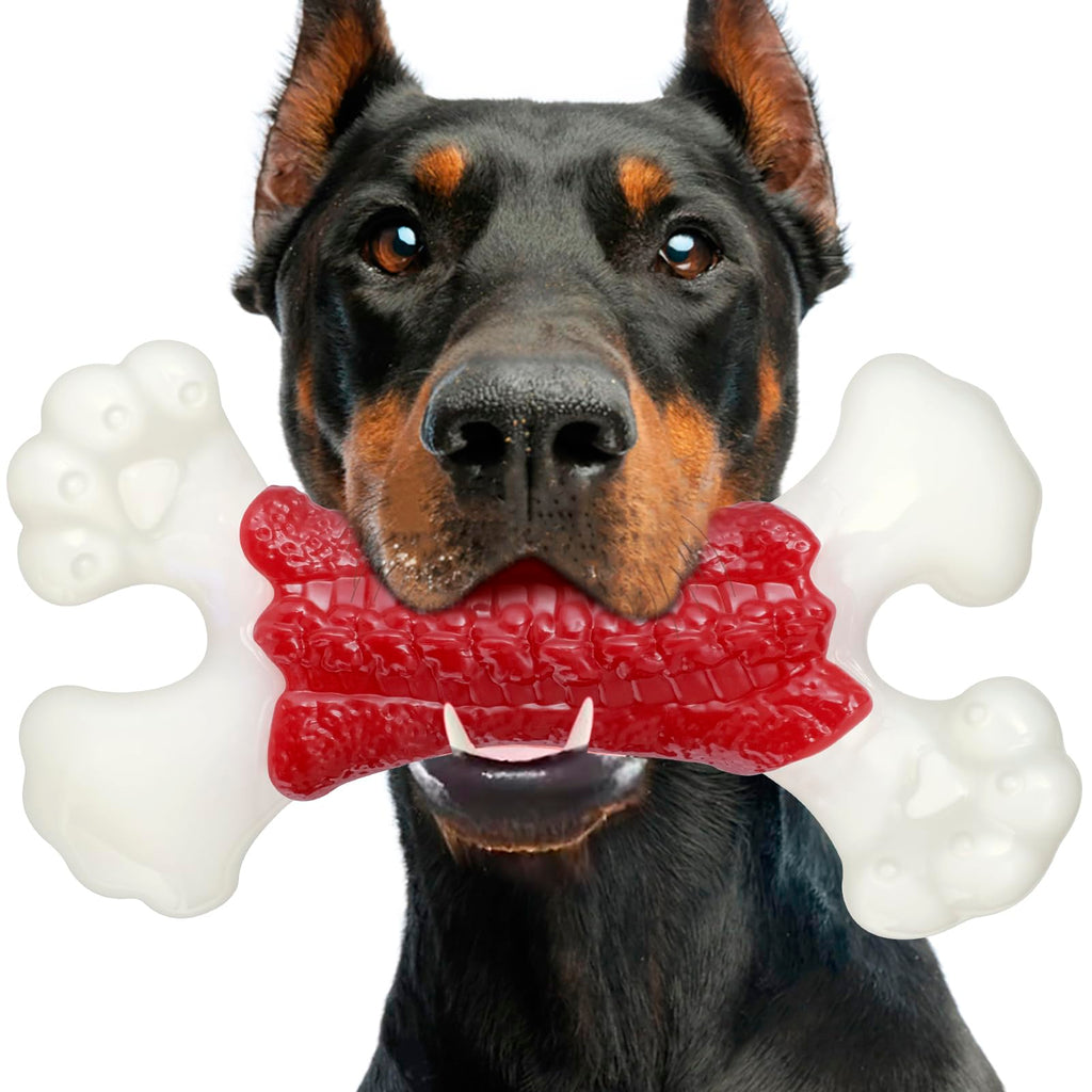 Zinbo Dog Toys for Aggressive Chewers, Indestructible Dog Toy, Heavy Duty Tough Dog Bone for Aggressive Chewers, Dog Toys to Keep Them Busy for Large Breed Dogs