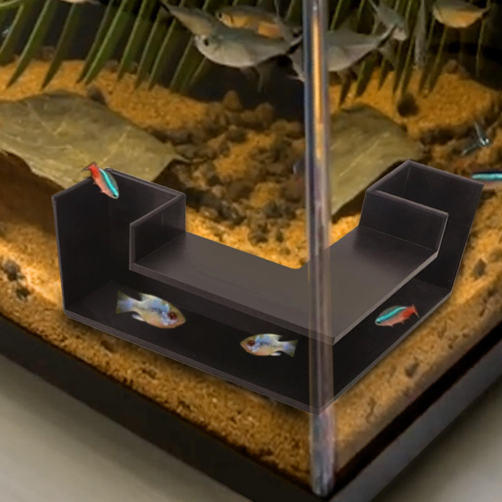 Shrimp Hides & Fish Cave - Aquarium Tunnel & Decor for Corner Tanks