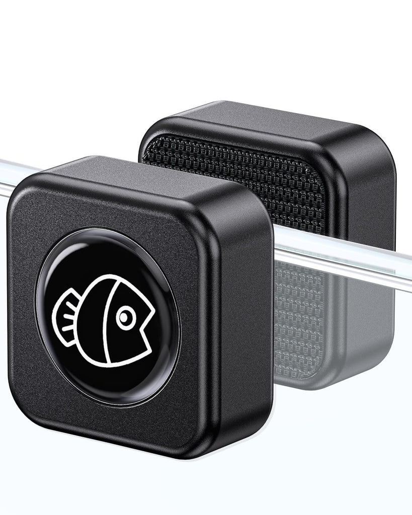 Pawfly Aquarium Magnetic Brush Fish Tank Glass Cleaner 1 Inch Mini Stain Scrubber Pads Aquarium Cleaning Tool for 1/5 Inch Thick Fish Tank up to 10 Gallons (Non-Floatable)