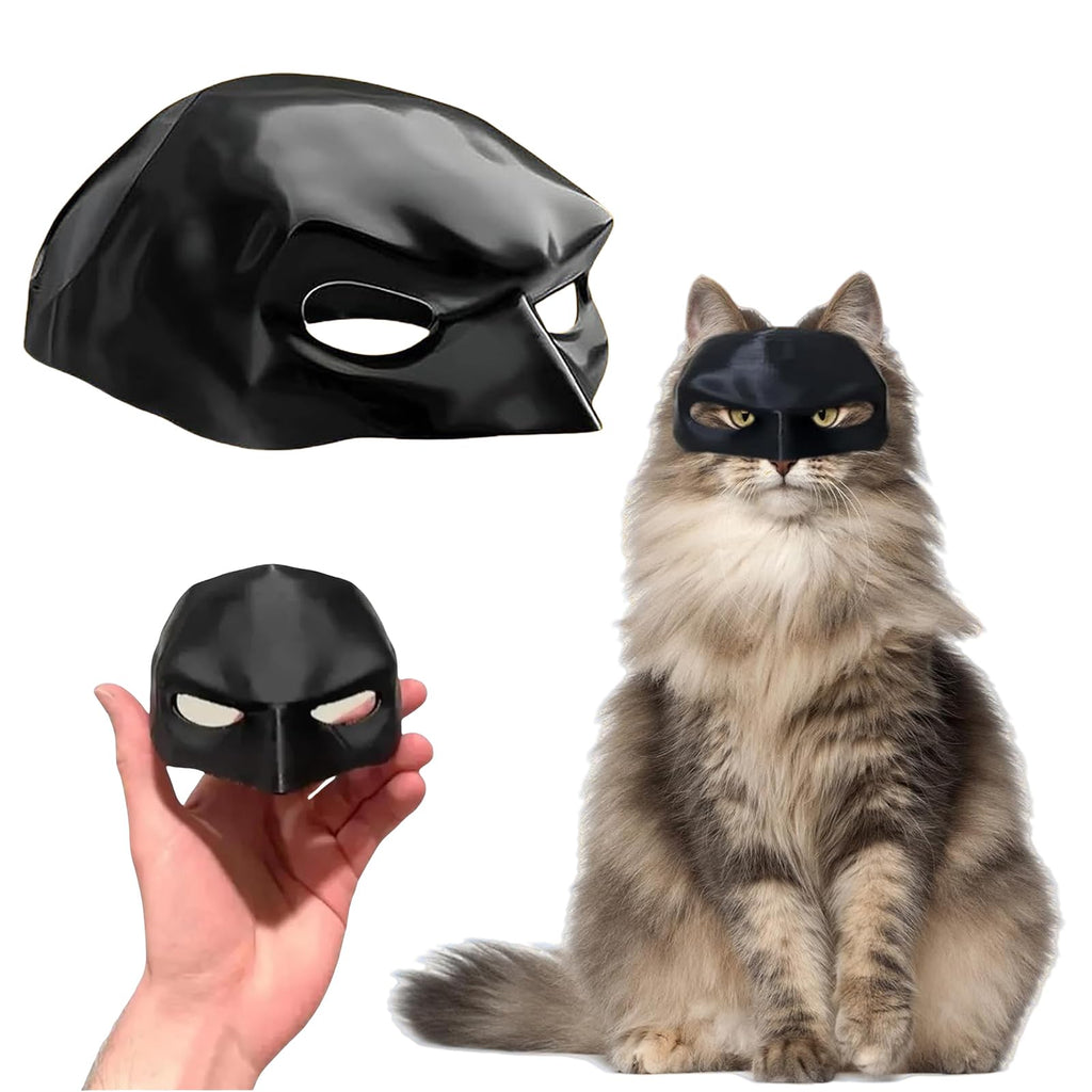 Cat Bat Cosplay Hat - 2025 New Batcat Mask for Cats, Funny Avenger Mask, Halloween Costume Accessory (Medium)