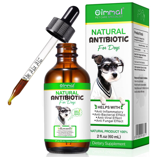 Natural Antibiotics for Dogs, Dog Antibiotics Supports Dog Allergy and Itch Relief, Dog Multivitamin, Pet Antibiotics, for All Breeds (2 Fl Oz)