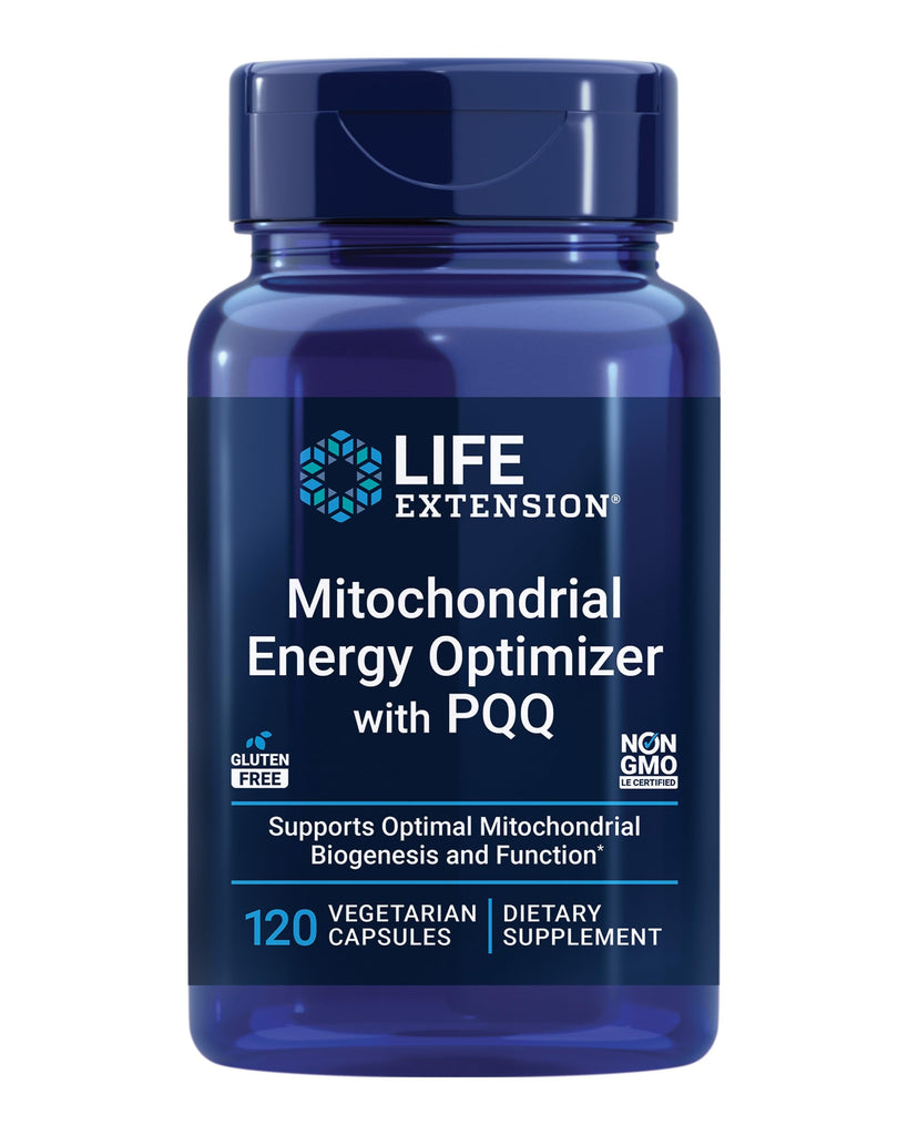 Life Extension Mitochondrial Energy Optimizer with PQQ - Energy Supplement for Healthy Mitochondria - With Taurine, Vitamin B, Pyrroloquinoline Quinone - Gluten-Free, Non-GMO - 120 Vegetarian Capsules