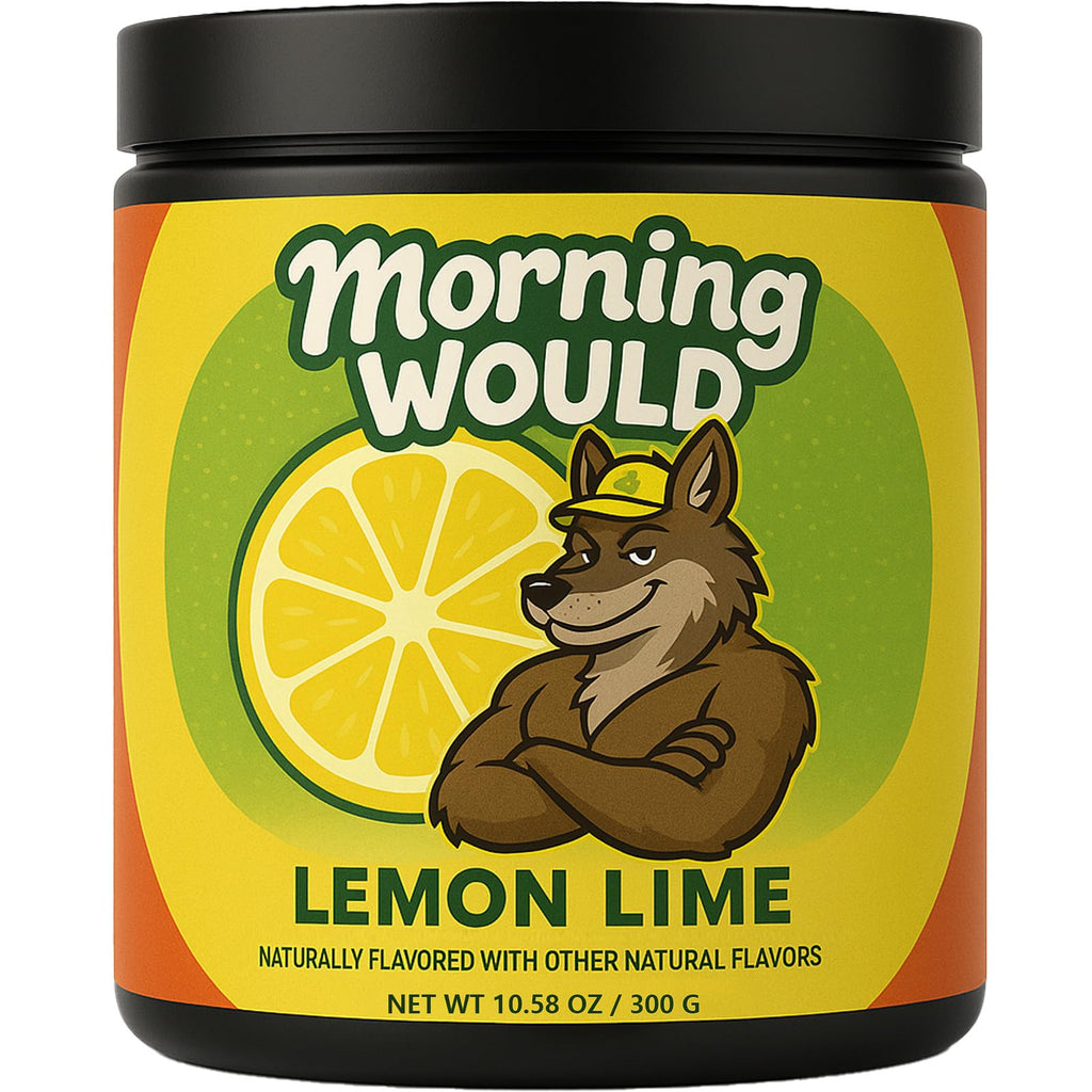 Morning Would Supplement for Men Women, Supports Energy & Focus, Immune Support, Natural Drink Mix Powder with L-Citrulline, Inulin, Beet Root, Lemon Lime Flavor, 10.58OZ/300G, 30 Serving (Lemon Lime)