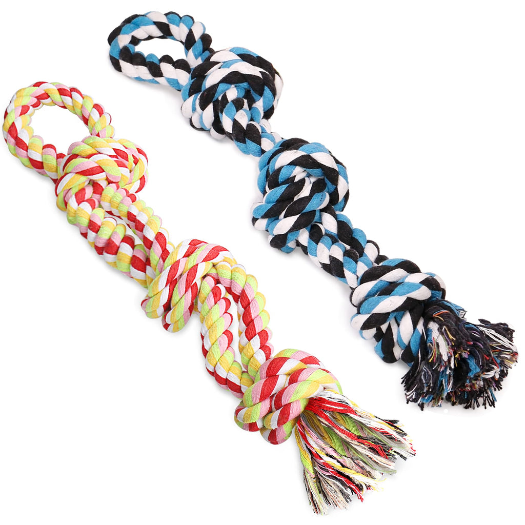 UPSKY Dog Rope Toys - Nearly Indestructible, Dental Cleaning, Tug Toy for Large Dogs, Aggressive Chewers (2 Packs)