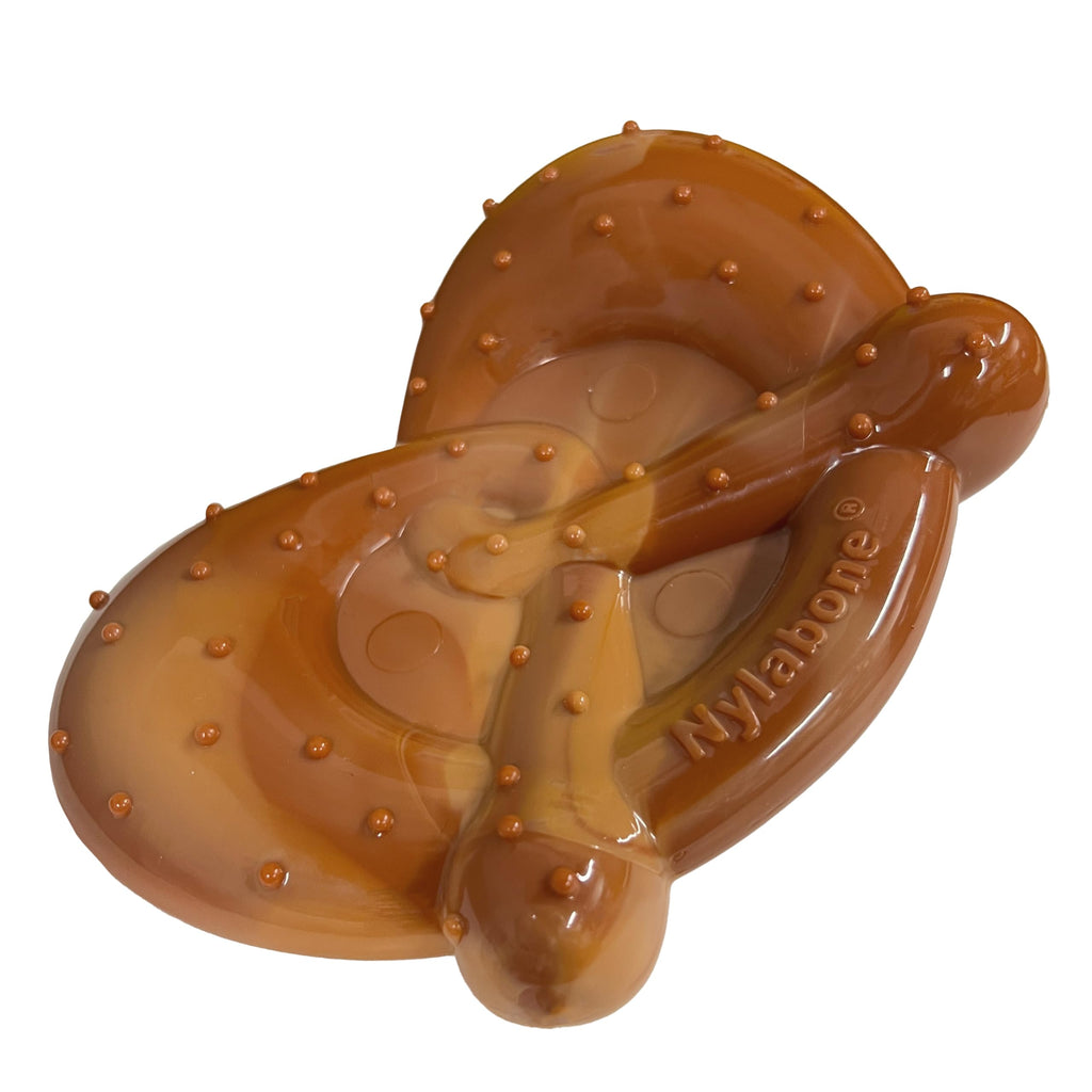 Nylabone Pretzel Power Chew Toy for Dogs, Dog Toys for Aggressive Chewers, Bacon & Peanut Butter Flavor, X-Large Dogs - 50+ lbs, 1 Count