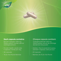Nature’s Way Hydraplenish, with Unique BioCell Collagen, Hyaluronic Acid, Supports Healthy Skin*, Promotes Skin Collagen Production*, Promotes Skin Elasticity,* 60 Capsules (Packaging May Vary)
