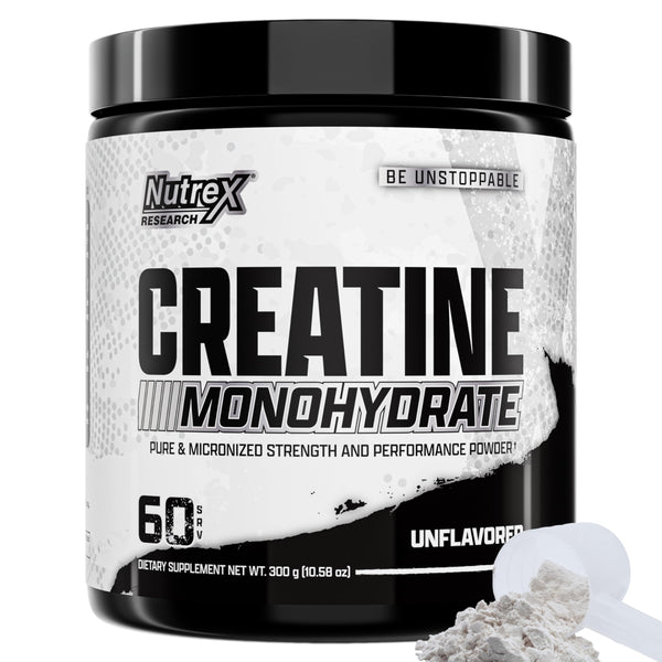 Nutrex Research Creatine Monohydrate Powder Unflavored | 5G Micronized Creatine Powder Per Serving | 60 Servings