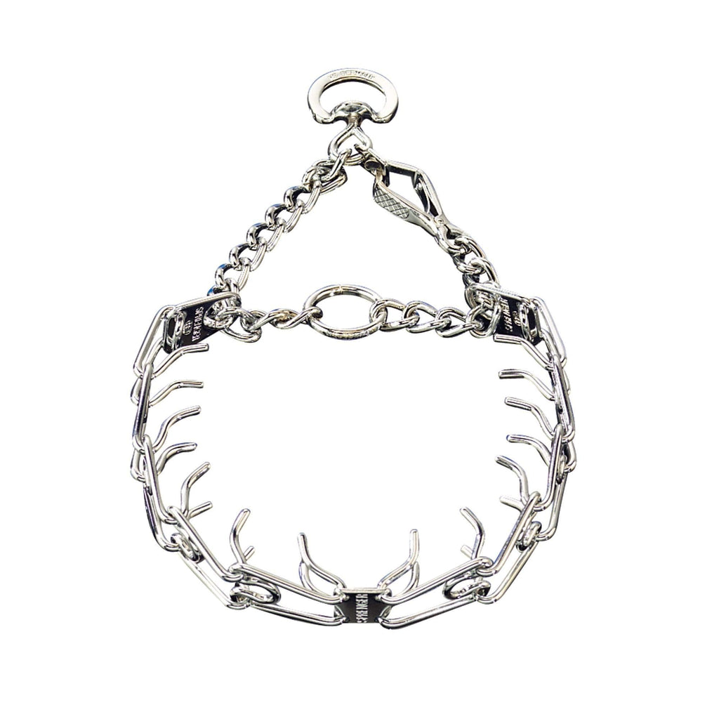 Herm Sprenger Chrome Plated Steel Training Prong Collar with Quick Release Snap for Dogs (21-22 in x 3mm)