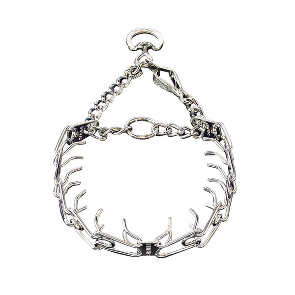 Herm Sprenger Chrome Plated Steel Training Prong Collar with Quick Release Snap for Dogs (21-22 in x 3mm)