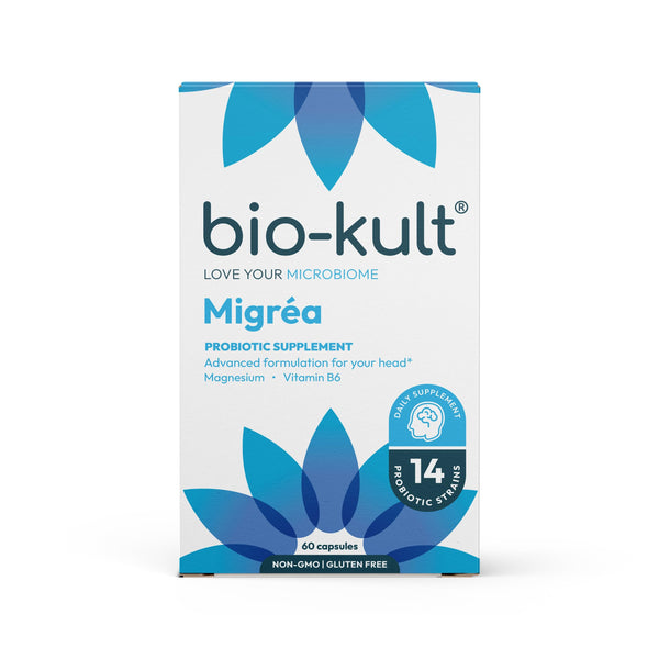 Bio-Kult Migréa Probiotic, Advanced Multi-Strain Formulation with Magnesium and Vitamin B6 – 60 Capsules