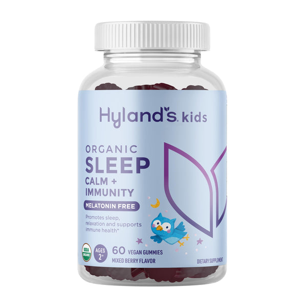 Hyland's Kids - Melatonin Free Organic Sleep Aid Gummies with Calm & Immune Support - with Chamomile, Elderberry & Passion Flower, Helps with Sleeplessness & Restlessness, 60 Vegan Gummies