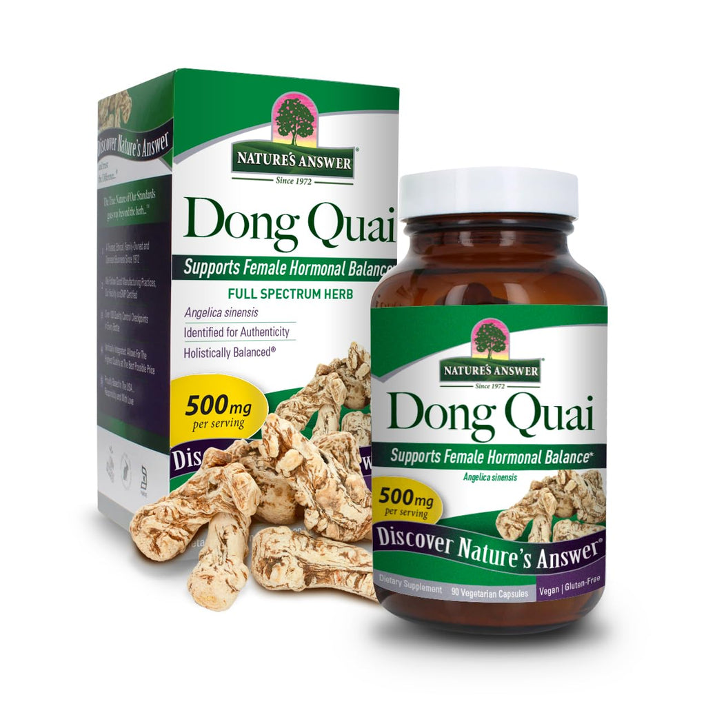 Nature's Answer Dong Quai Root 1000mg 90-Capsules | Dietary Supplement | Supports Female Hormone Balance | Non-GMO, Vegan, Kosher Certified & Gluten-Free | Single Count