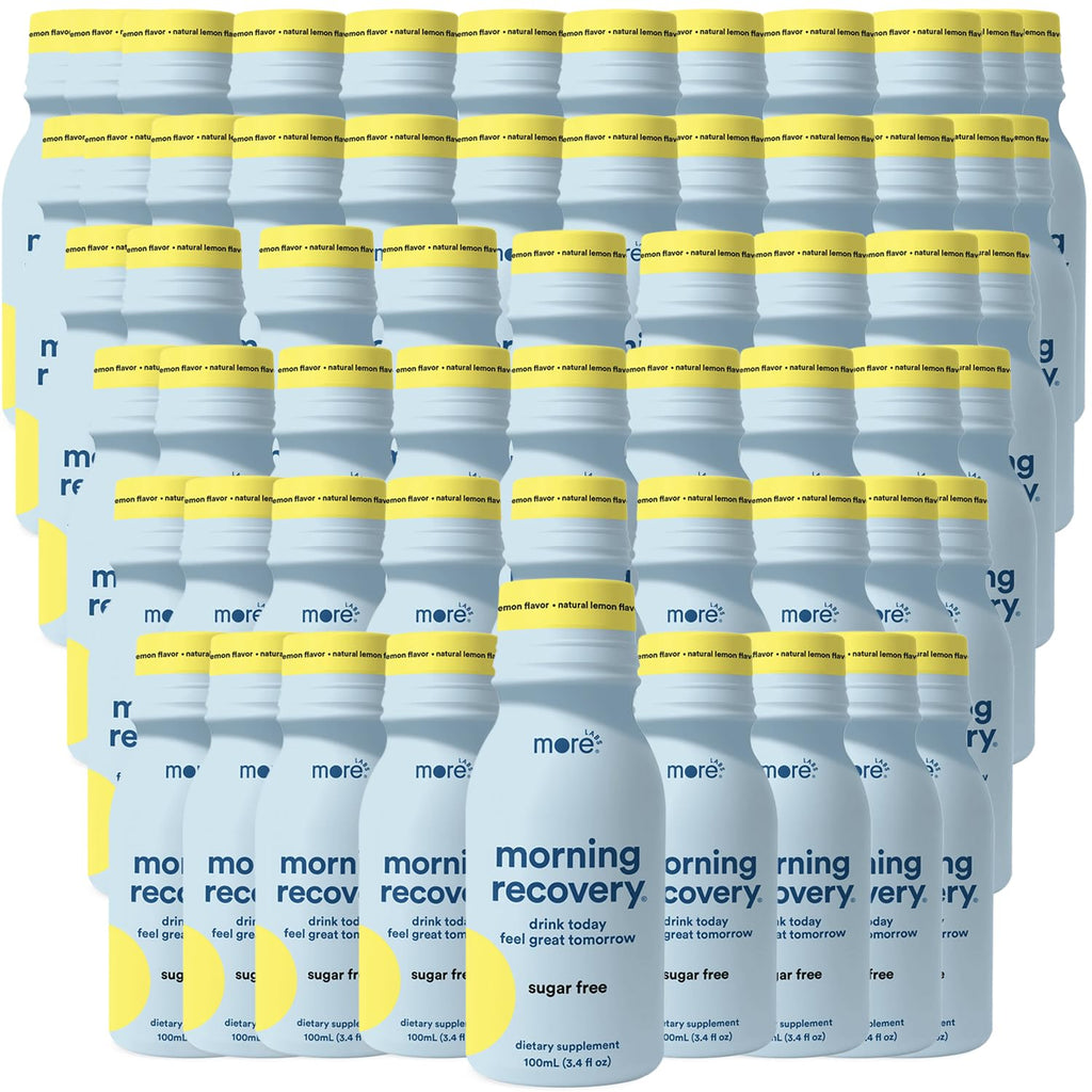 ChromaCast More Labs Morning Recovery Sugar Free Lemon Flavor Electrolyte & Milk Thistle Drink 60 Pack | Hydrate While Drinking | Highly Soluble Liquid DHM