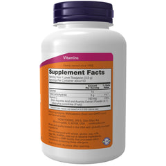 NOW Foods Supplements, Acerola 4:1 Extract Powder, Acerola and Ascorbic Acid, Free Radical Scavenger*, 6-Ounce