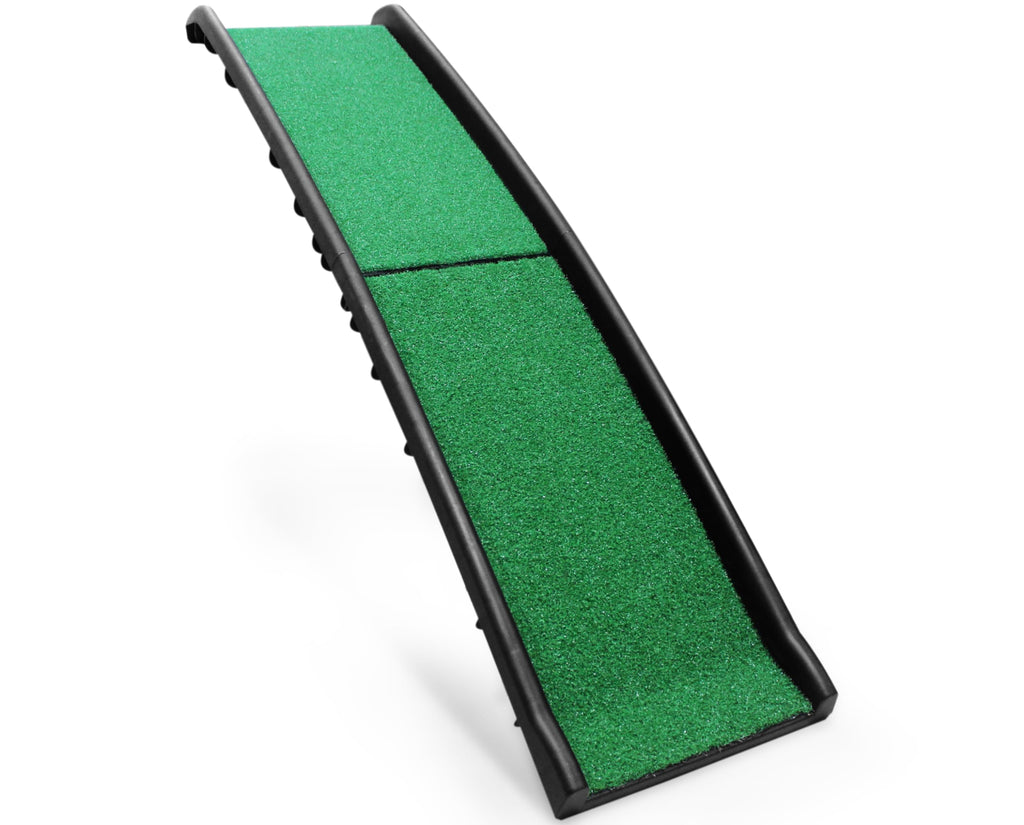 PawStep 50894 Pet Ramp with Poly Grass - Folding, Portable Dog Ramp for Cars, SUV & Trucks - Non-Slip Surface - Lightweight & Durable - Supports Large Dogs up to 200 lbs