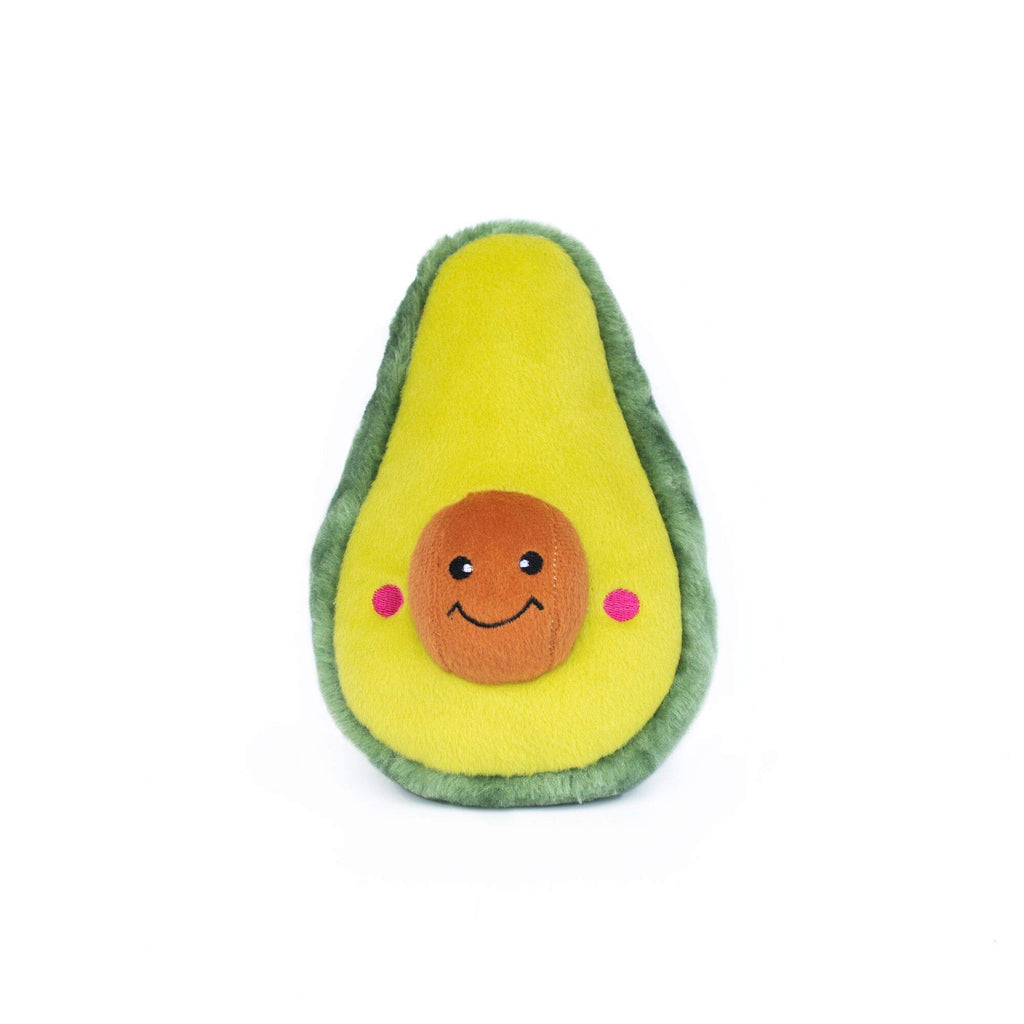 ZippyPaws NomNomz - Dog Squeaky Toys to Keep Them Busy, Funny Food Plush for Small, Medium, & Large Dogs, Cute Stuffed Puppy Toy, Pet Products, Gift for Dogs of All Breeds, Soft and Cuddly - Avocado