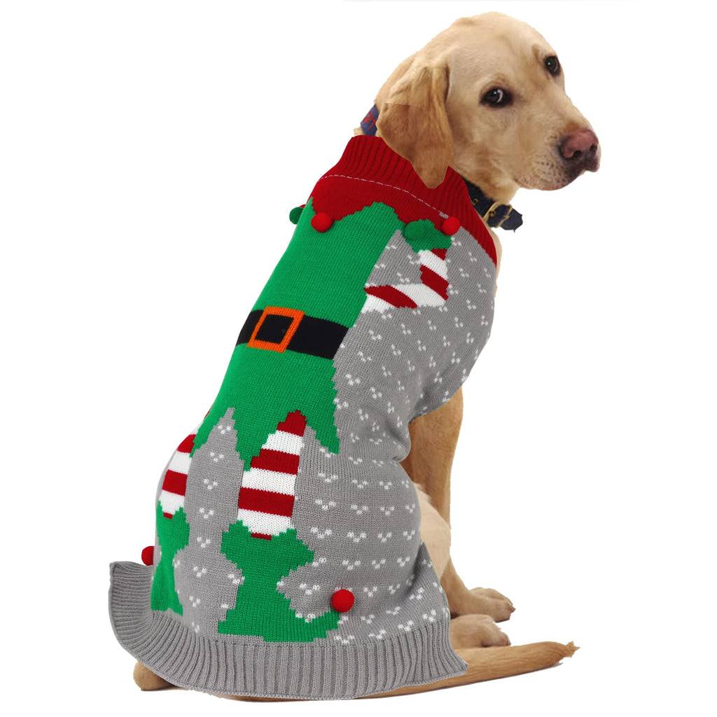 HAPEE Christmas Dog Sweater for Large Dogs, Santa Pet Clothes, Xmas Accessories, Apparel (P01-Christmas Clown, XX-Large)
