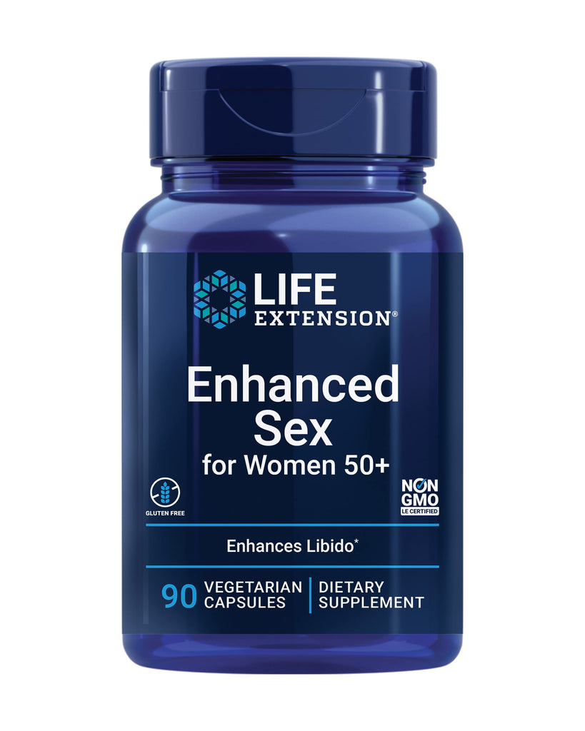 Life Extension Enhanced Sex for Women 50+ - Female Sexual Health Supplement with Maca Extract for Menopausal Discomforts & Vaginal Dryness Relief - Gluten Free, Non-GMO - 90 Vegetarian Capsules
