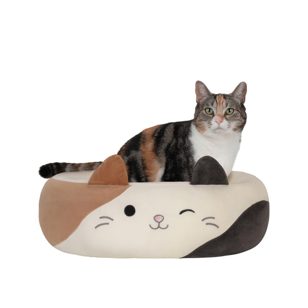 Squishmallows Original 20-Inch Cam The Calico Cat Pet Bed - Small Ultrasoft Official Jazwares Plush Pet Bed