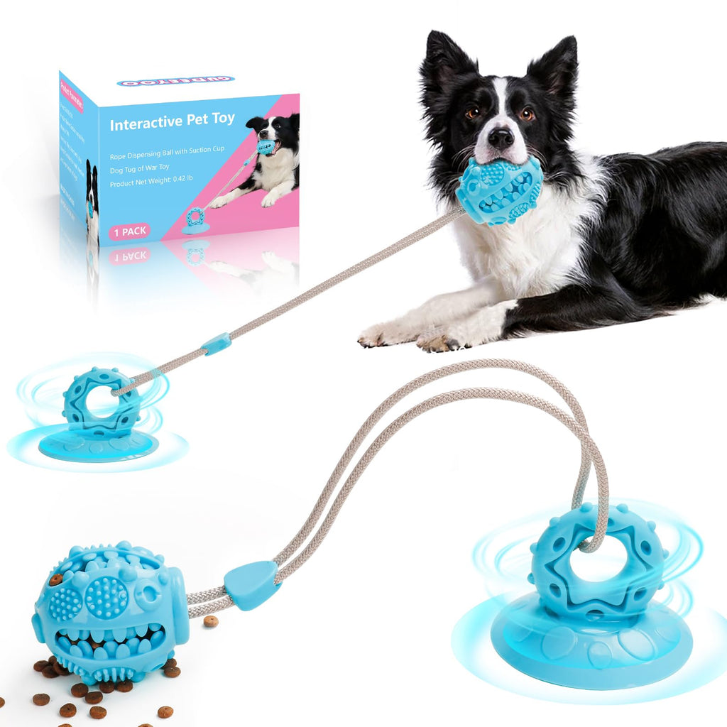 GUDEEYOO Suction Cup Dog Toys Tug of War, Dog Toys for Small Medium Dogs, Mentally Stimulating Puppy Teething Toys to Keep Them Busy