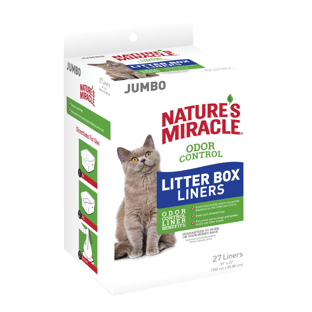 Nature’s Miracle Odor Control Litter Box Liners for Cats, 27 Count, Fit Most Extra-Large and Jumbo Multi-Cat Litter Boxes