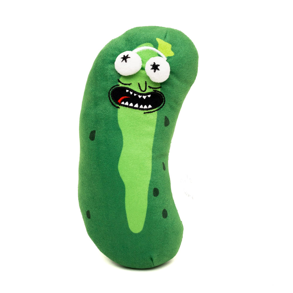 Buckle-Down Dog Toy, Comedy, Plush Squeaker Rick and Morty Pickle Rick Greens, DTPT-RMYR 10" x 3"