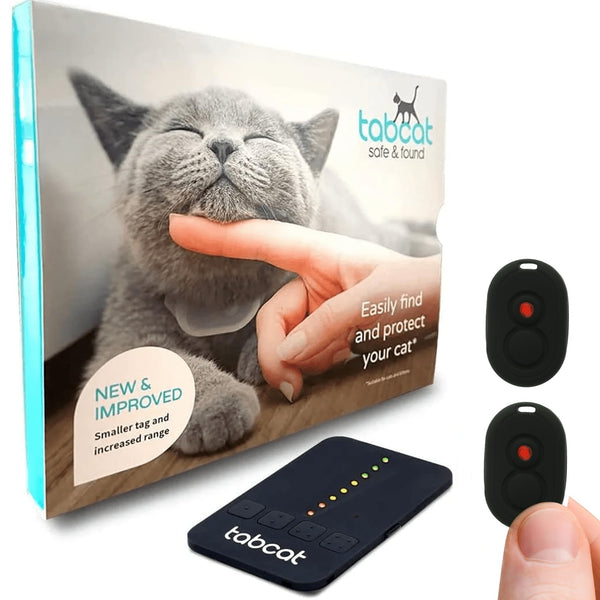Tabcat V2 Cat & Kitten Tracker - More Accurate Than GPS - No Monthly Fee or Subscription - Includes 2 Homing Tags - Up to 500ft Range - Small & Lightweight Tags Perfect to Find Indoor & Outdoor Cats