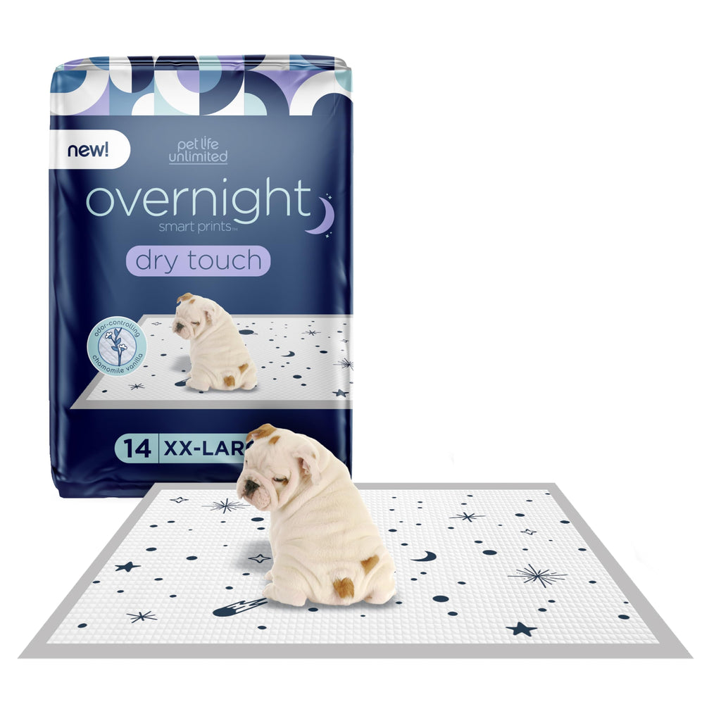 Pet Life Unlimited Overnight Extra Extra Large Puppy Pads, Pee Pads for Dogs, Dog Training Pads - Odor Controlling Dog Pee Pads with Wetness-Activated Fragrance - USA Made - 30" x 36" - 14ct (XXL)