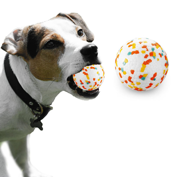 JEROCK Dog Balls, Indestructible Dog Toy Ball for Aggressive Chewers, Durable High Elasticity Interactive Ball for Training Dog Catch and Fetch, Large Medium Small Dog and Puppies(2.5in, 1pcs)