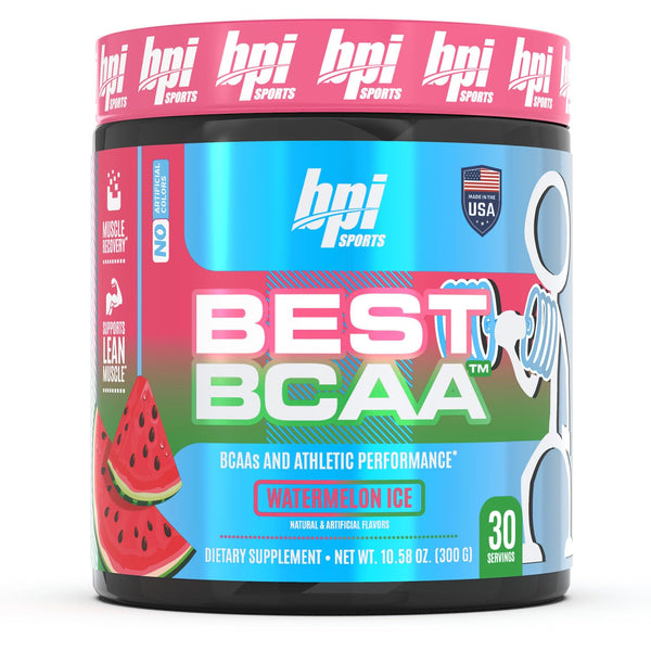 BPI Sports Best BCAA - BCAA Powder Post Workout Sports Drink with Branched Chain Amino Acids for Hydration & Recovery, for Men & Women - Watermelon Ice - 30 Servings